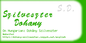 szilveszter dohany business card